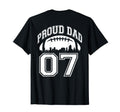 Custom Proud Football Dad Number 07 T-Shirt - Trendy Graphic for Adults - T-Shirt, Sweatshirt, Hoodie