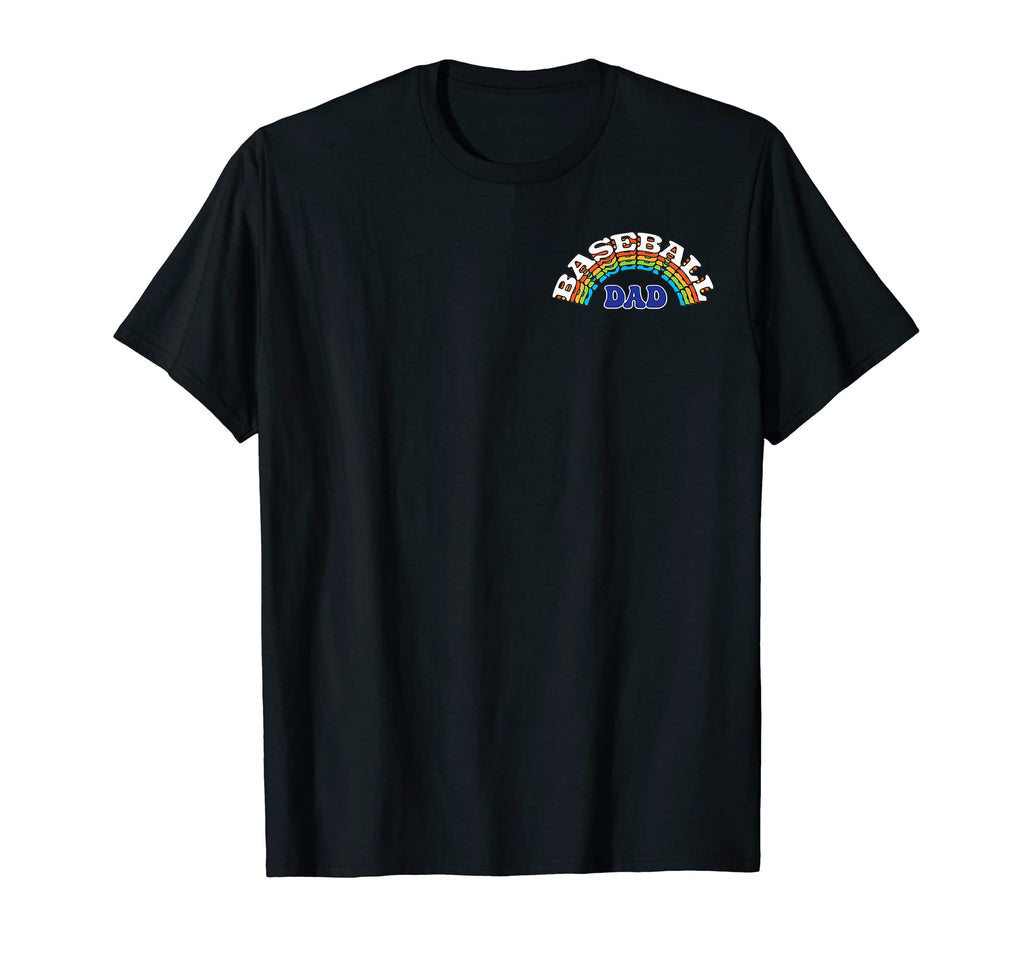 Rainbow Baseball Dad Sport Coach Father T-Shirt - Aesthetic Graphic Unisex - T-Shirt, Sweatshirt, Hoodie