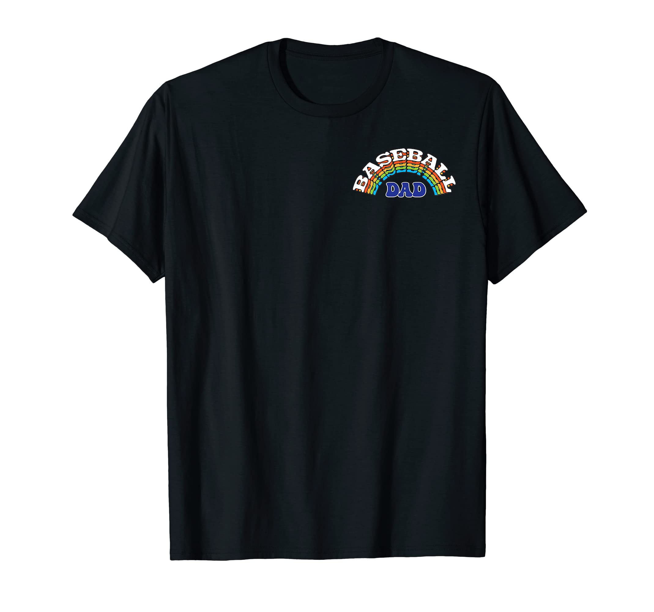 Rainbow Baseball Dad Sport Coach Father T-Shirt - Aesthetic Graphic Unisex - T-Shirt, Sweatshirt, Hoodie