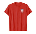 Usa Soccer Front Back Crest Red T-Shirt - Casual Everyday Wear for Adults - T-Shirt, Sweatshirt, Hoodie