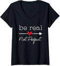 Womens Be Real Not Perfect Kindness Positive - Adult & Kids T-Shirts, Sweatshirts & Hoodies apparel design preview 1