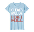 Cleats Muddy Heart Full Soccer Mom T-Shirt - Graphic Print for Adults - T-Shirt, Sweatshirt, Hoodie