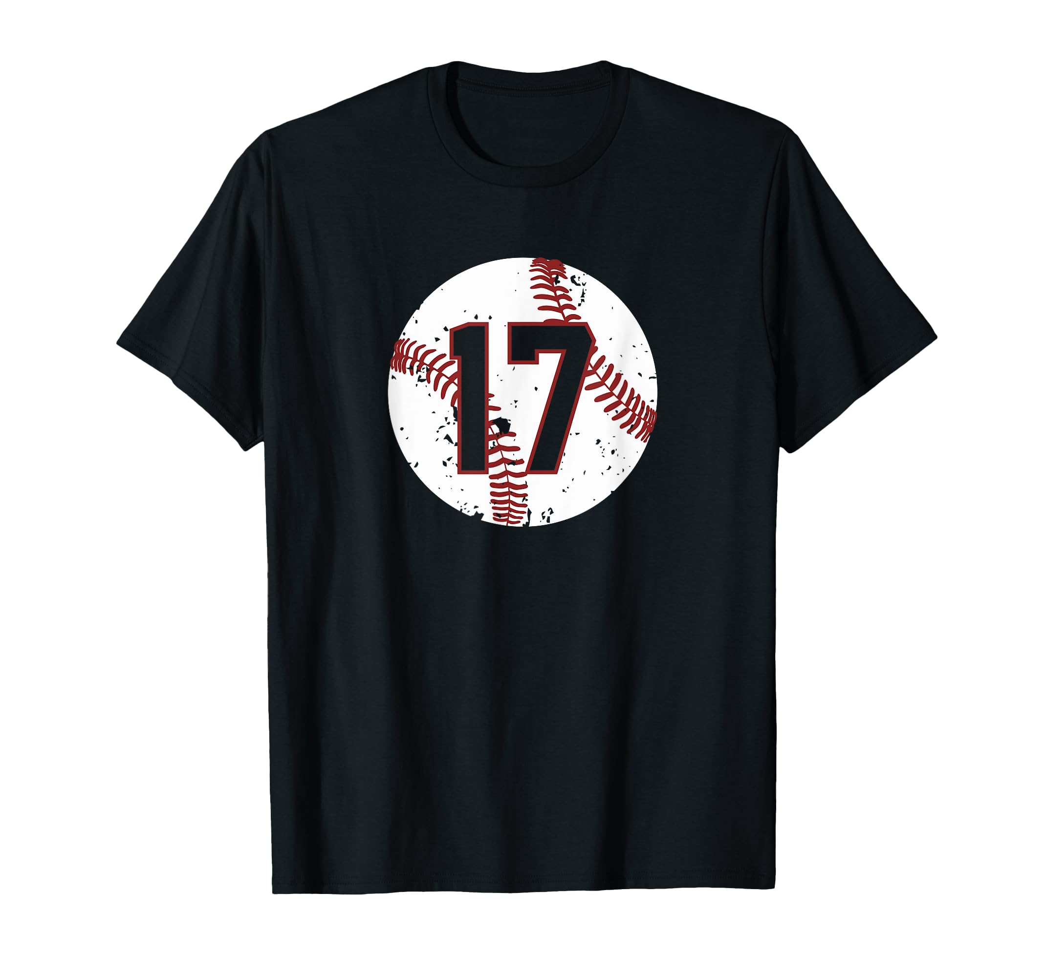Baseball Number 17 Softball Mom Gift T-Shirt - Trendy Graphic Unisex - T-Shirt, Sweatshirt, Hoodie