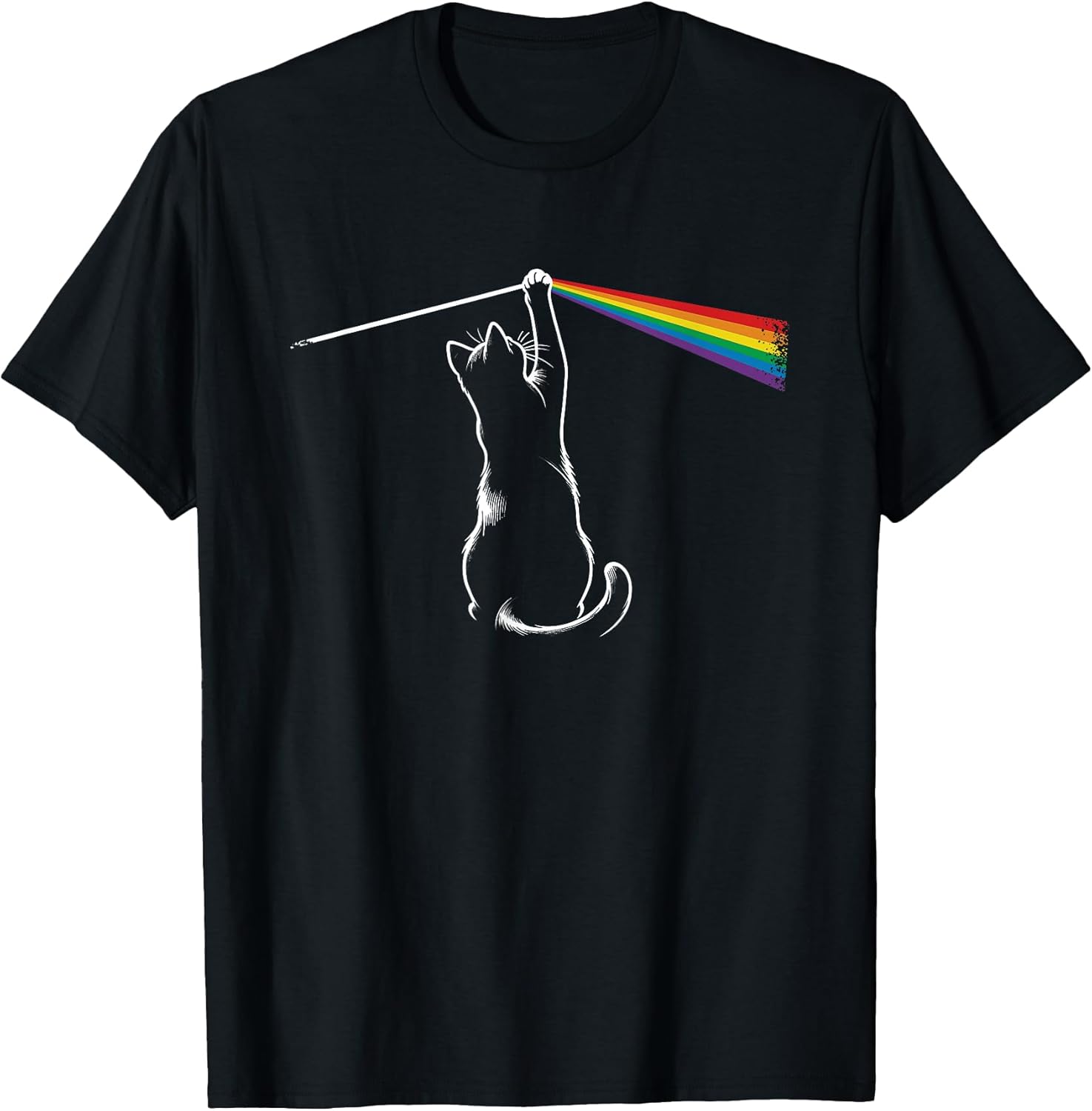 Playing with Light Cat Gift Men Kids Women Funny - Adult & Kids T-Shirts, Sweatshirts & Hoodies apparel design preview 1