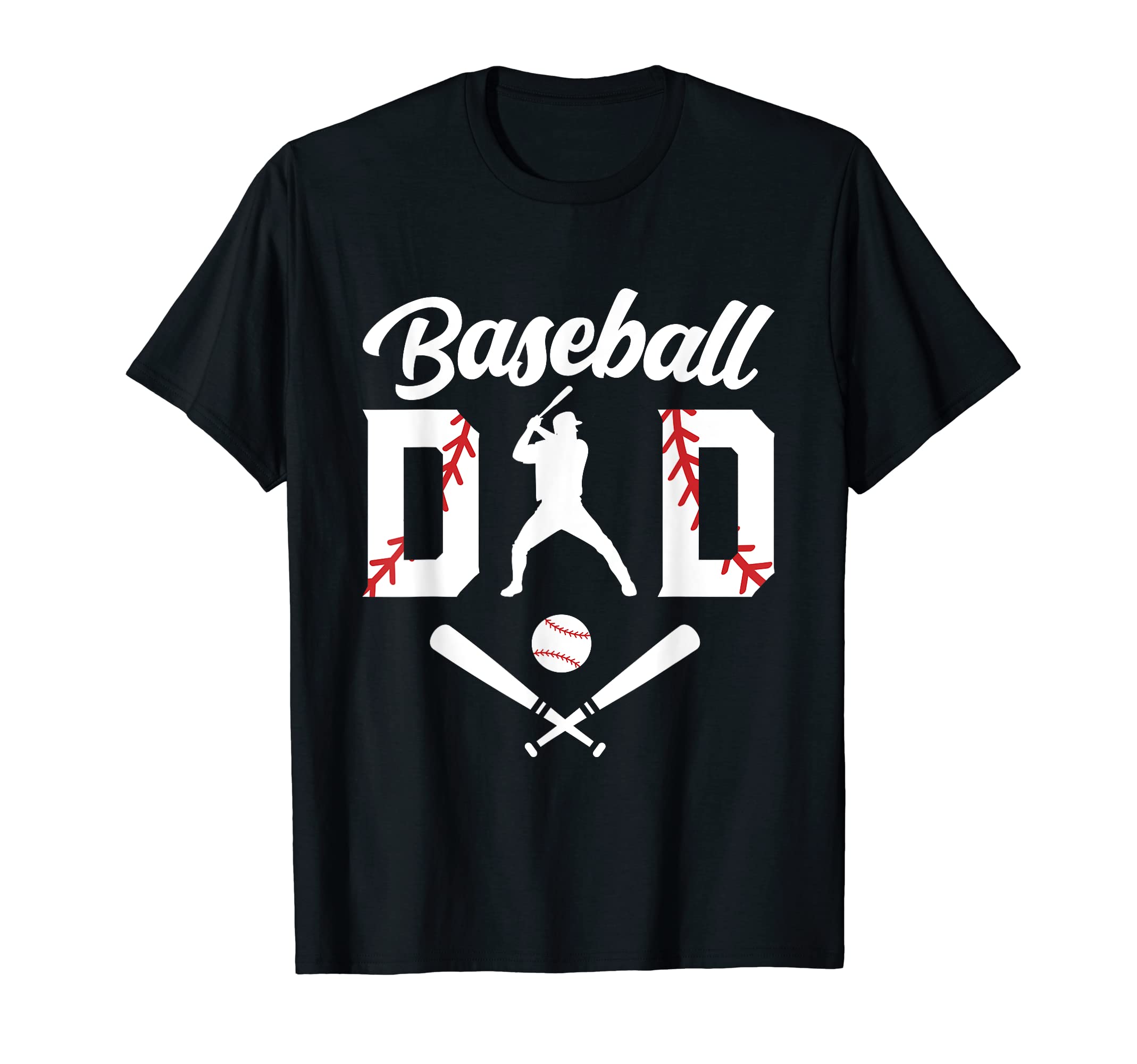 Mens Baseball Dad Fathers Day T-Shirt - Minimalist Print Men Women - T-Shirt, Sweatshirt, Hoodie