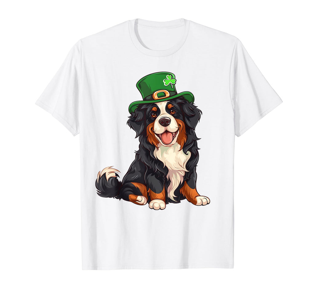 Bernese Mountain Shamrock Hat Saint T-Shirt - Unique Graphic Unisex - T-Shirt, Sweatshirt, Hoodie