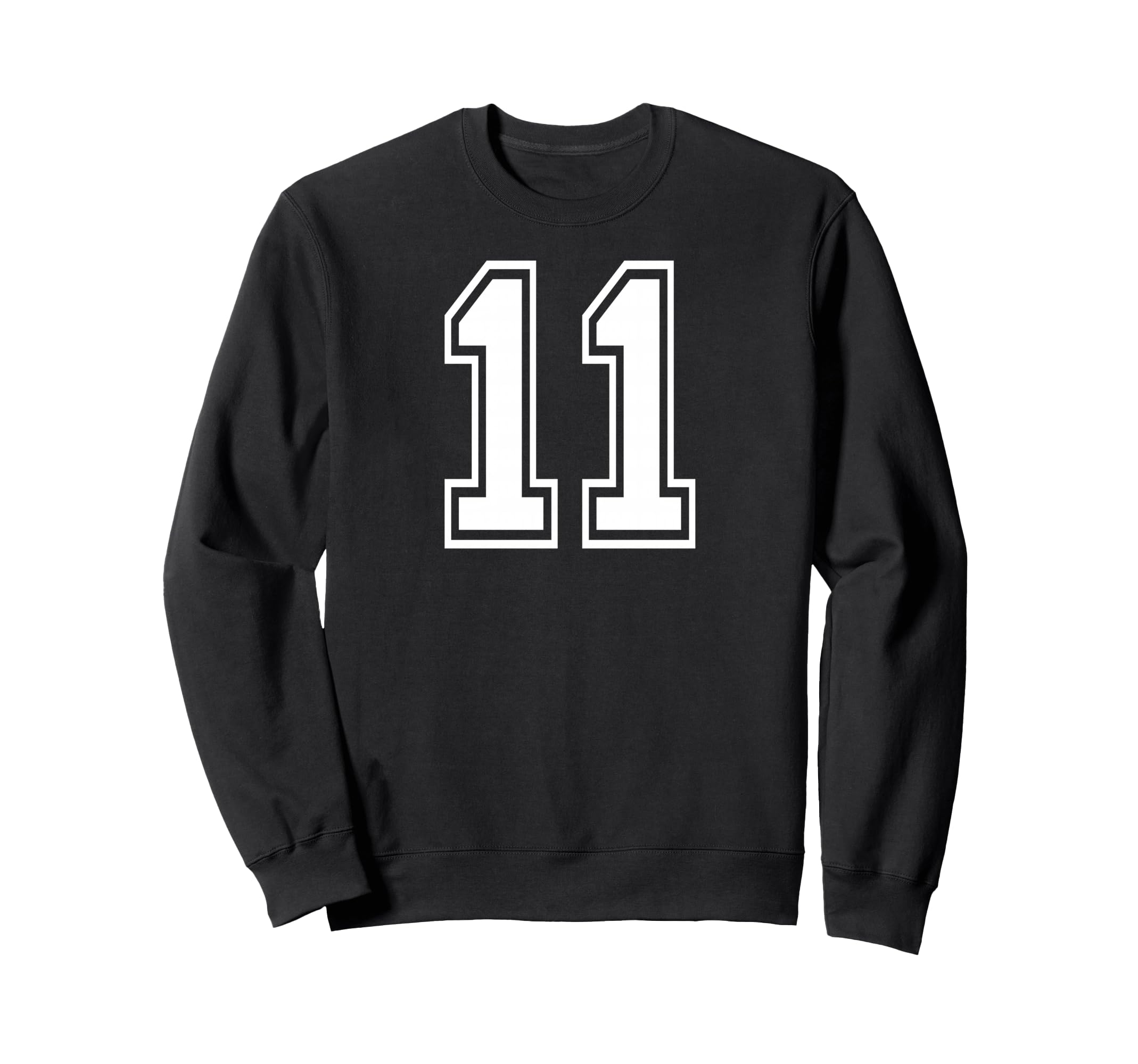 11 Number Eleven Team Sports Sweatshirt - Aesthetic Graphic for Adults - T-Shirt, Sweatshirt, Hoodie