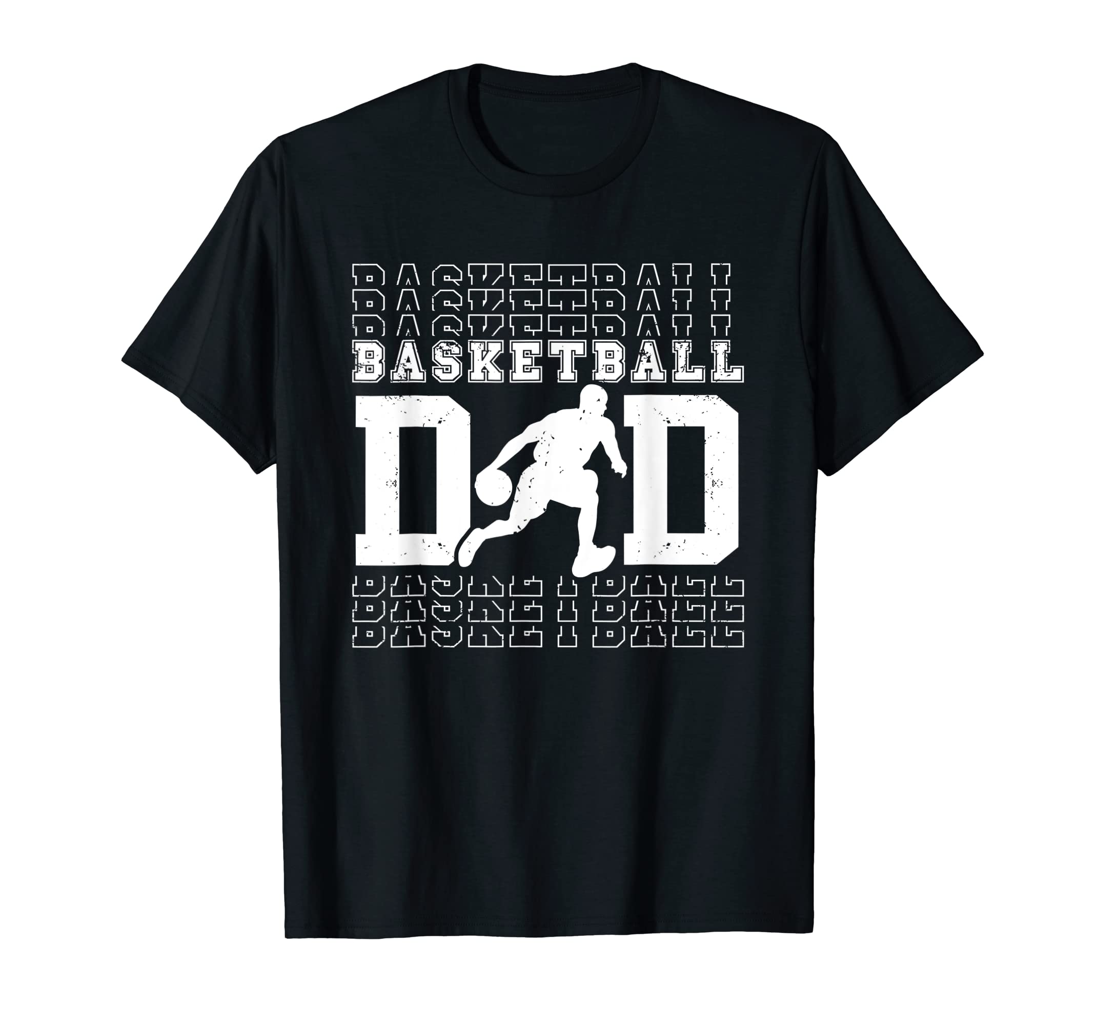 American Flag Basketball Dad Fathers T-Shirt - Minimalist Print for Adults - T-Shirt, Sweatshirt, Hoodie