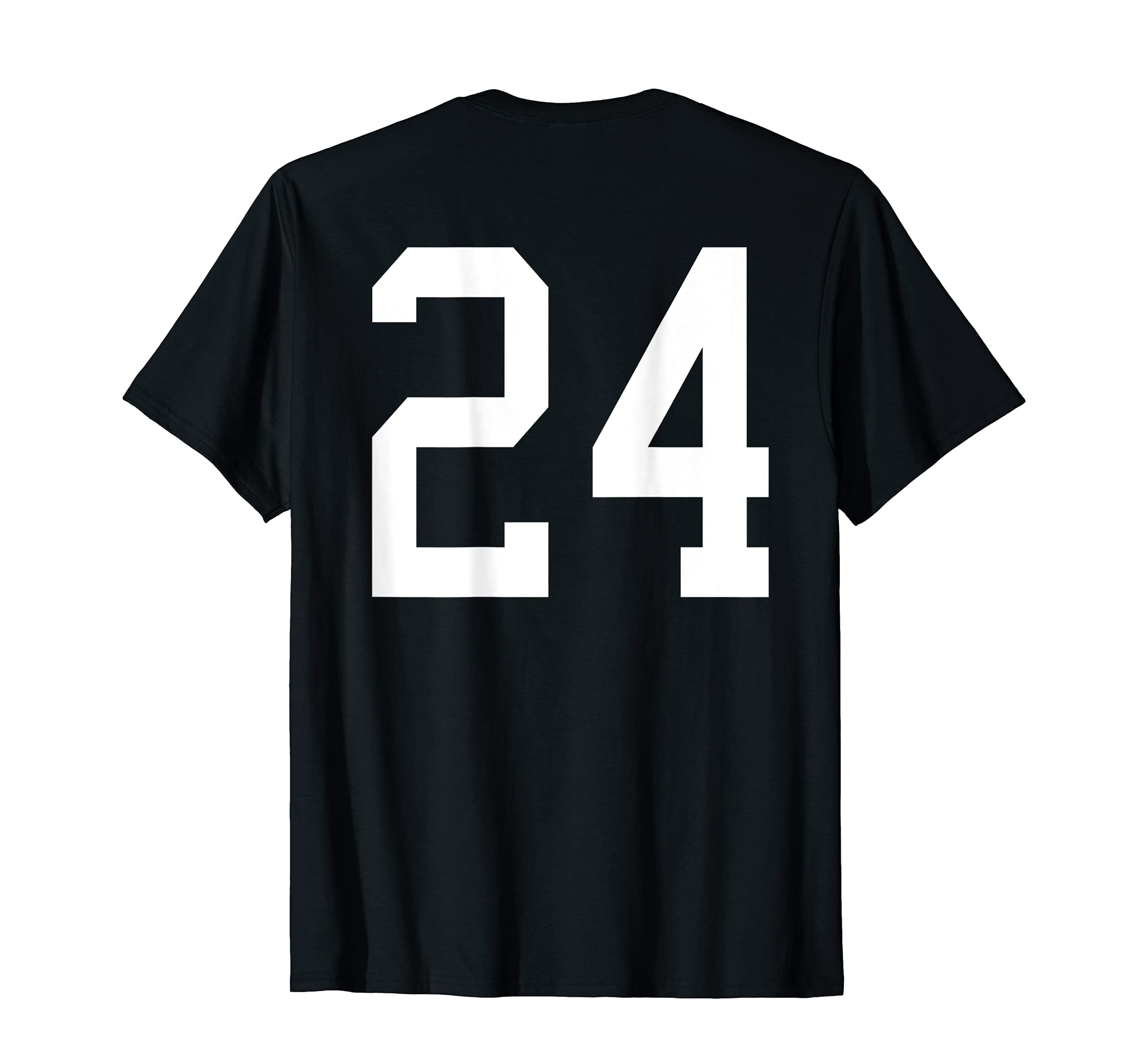 Number 24 Back Soccer Training T-Shirt - Novelty Apparel Men Women - T-Shirt, Sweatshirt, Hoodie