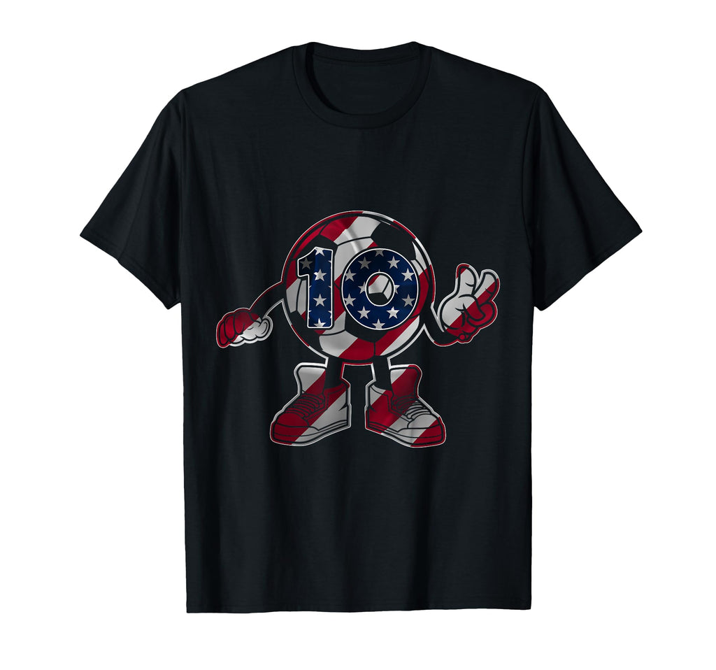 Number 10 Soccer 10Th Birthday T-Shirt - Trendy Graphic for Adults - T-Shirt, Sweatshirt, Hoodie