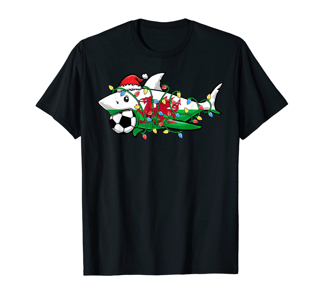 Santa Shark Soccer Football T-Shirt - Casual Everyday Wear for Adults - T-Shirt, Sweatshirt, Hoodie