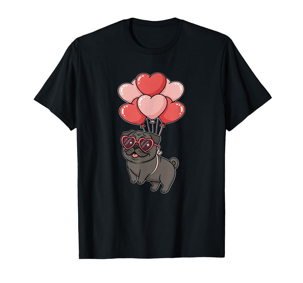 Womens Valentines Day Heart Balloons T-Shirt - Trendy Graphic for Adults - T-Shirt, Sweatshirt, Hoodie