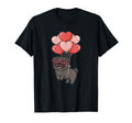 Womens Valentines Day Heart Balloons T-Shirt - Trendy Graphic for Adults - T-Shirt, Sweatshirt, Hoodie