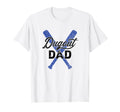 Baseball Dugout Dad Father Blue T-Shirt - Streetwear Style for Adults - T-Shirt, Sweatshirt, Hoodie