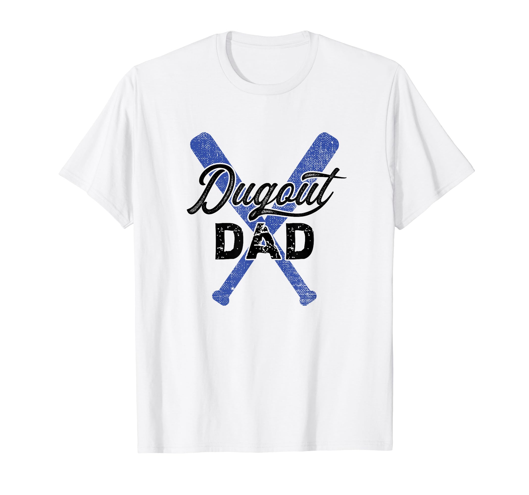 Baseball Dugout Dad Father Blue T-Shirt - Streetwear Style for Adults - T-Shirt, Sweatshirt, Hoodie
