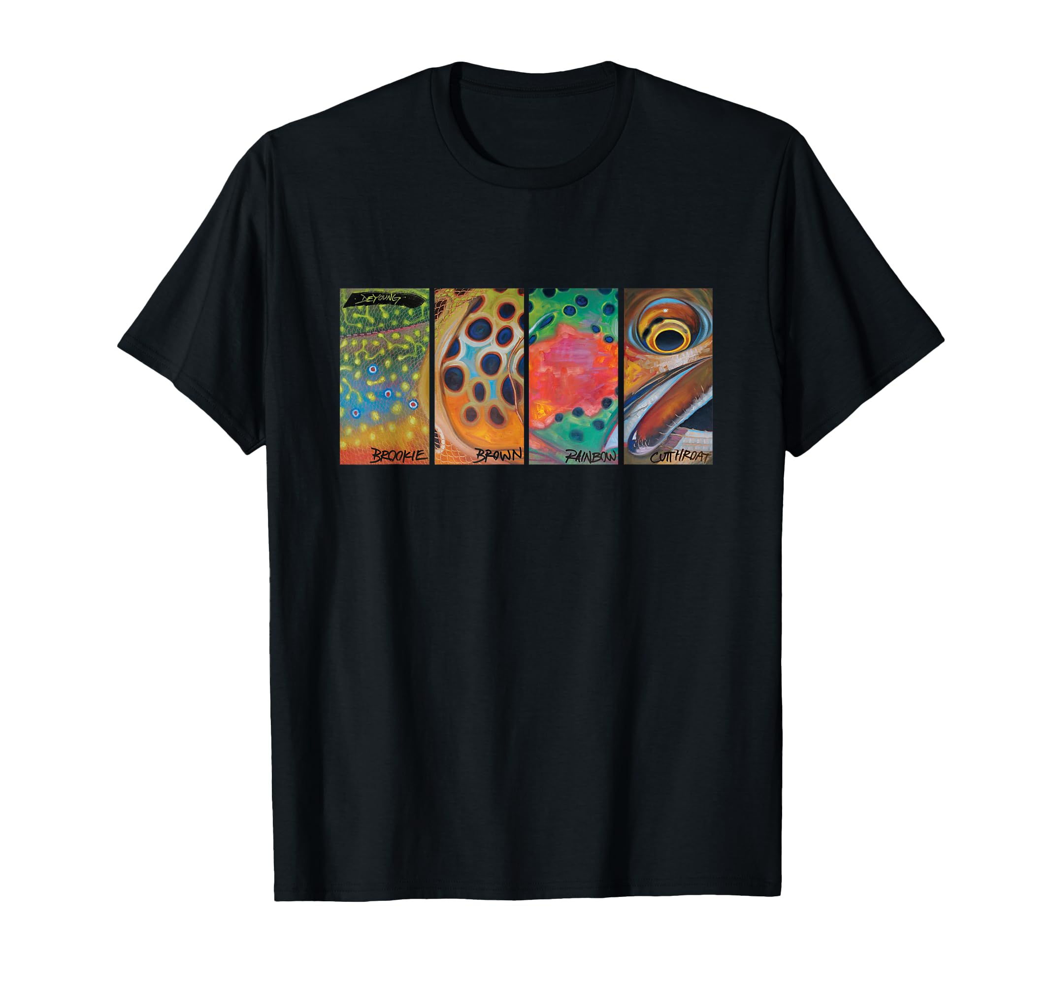 Cutthroat Rainbow Brook Brown Trout T-Shirt - Minimalist Print Unisex - T-Shirt, Sweatshirt, Hoodie