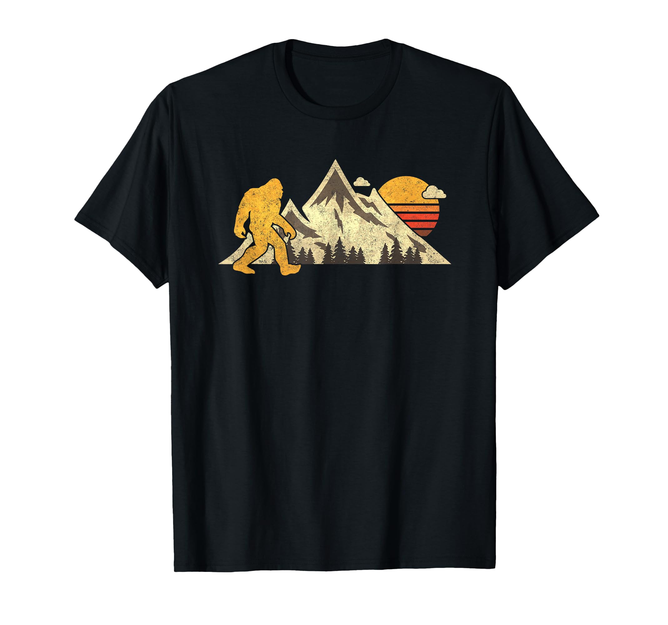 Bigfoot Mountain Sun Sasquatch T-Shirt - Streetwear Style Men Women - T-Shirt, Sweatshirt, Hoodie