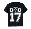 Custom Proud Football Dad Number 17 T-Shirt - Custom Art Print Unisex - T-Shirt, Sweatshirt, Hoodie