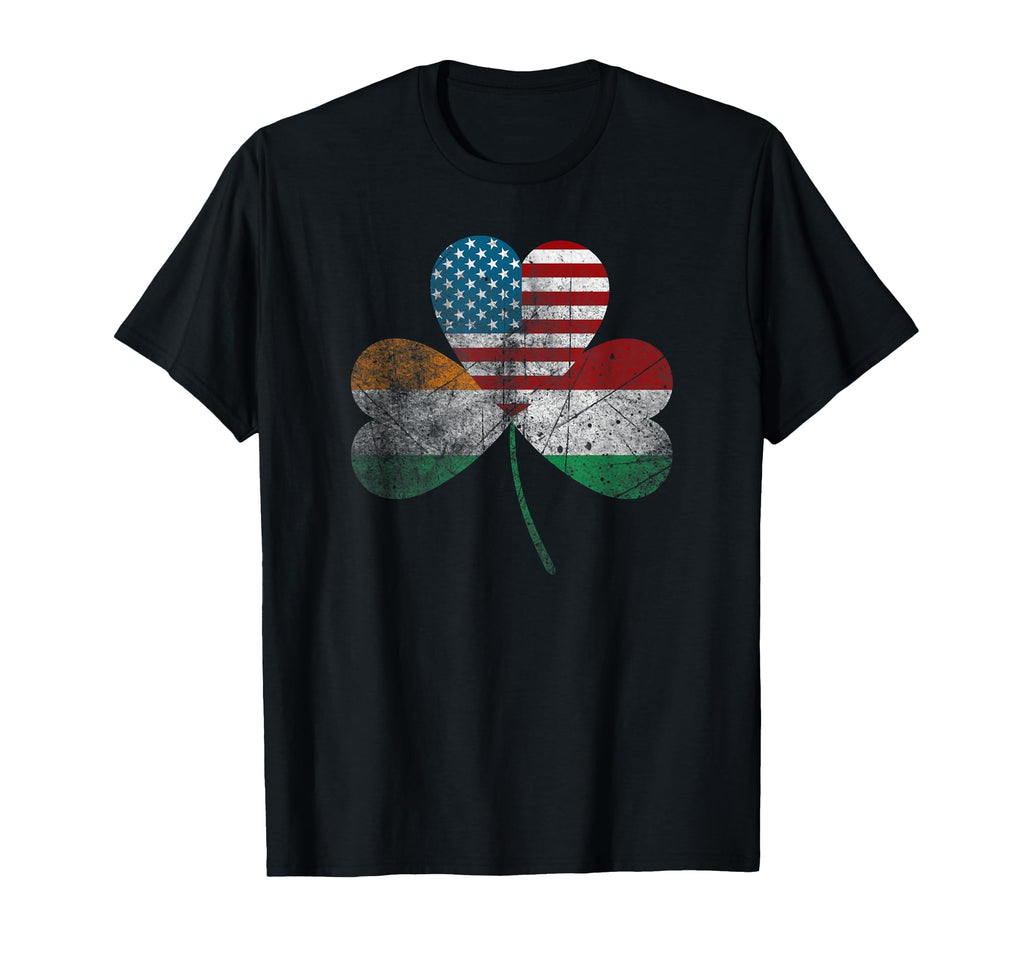 Half Irish Half Italian American Flag T-Shirt - Graphic Print Men Women - T-Shirt, Sweatshirt, Hoodie