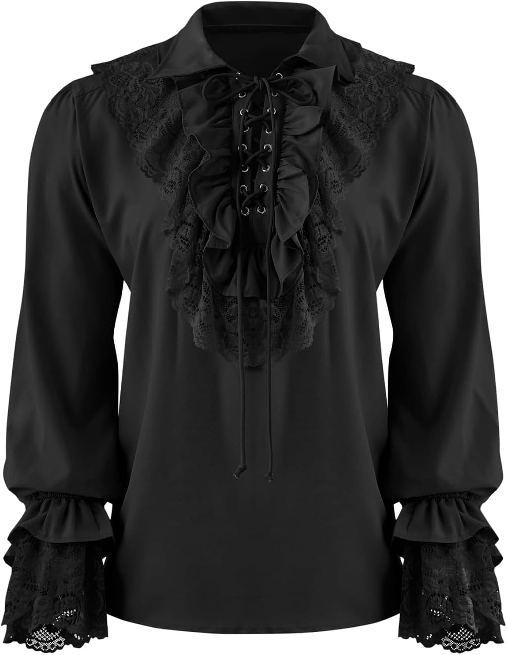 Mens Pirate Ruffle Renaissance Victorian Vampire Poet - Adult & Kids T-Shirts, Sweatshirts & Hoodies apparel design preview 1
