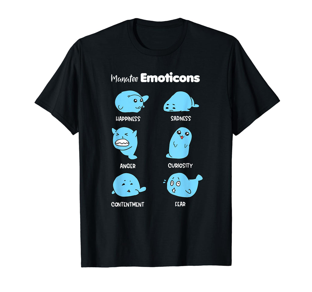 Funny Manatee Emotions Funny Expression T-Shirt - Unique Graphic Unisex - T-Shirt, Sweatshirt, Hoodie