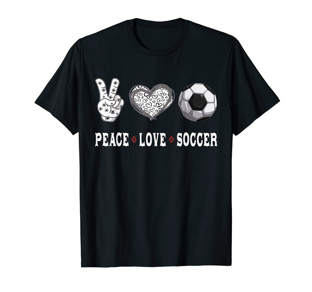 Soccer Lovers Player Fans Peace Love T-Shirt - Trendy Graphic for Adults - T-Shirt, Sweatshirt, Hoodie