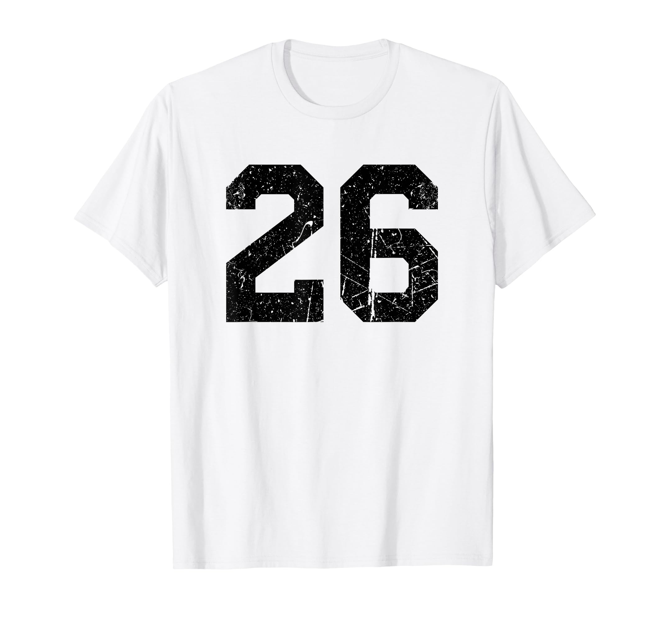 26 Distressed Black Sports Team Number T-Shirt - Streetwear Style Unisex - T-Shirt, Sweatshirt, Hoodie