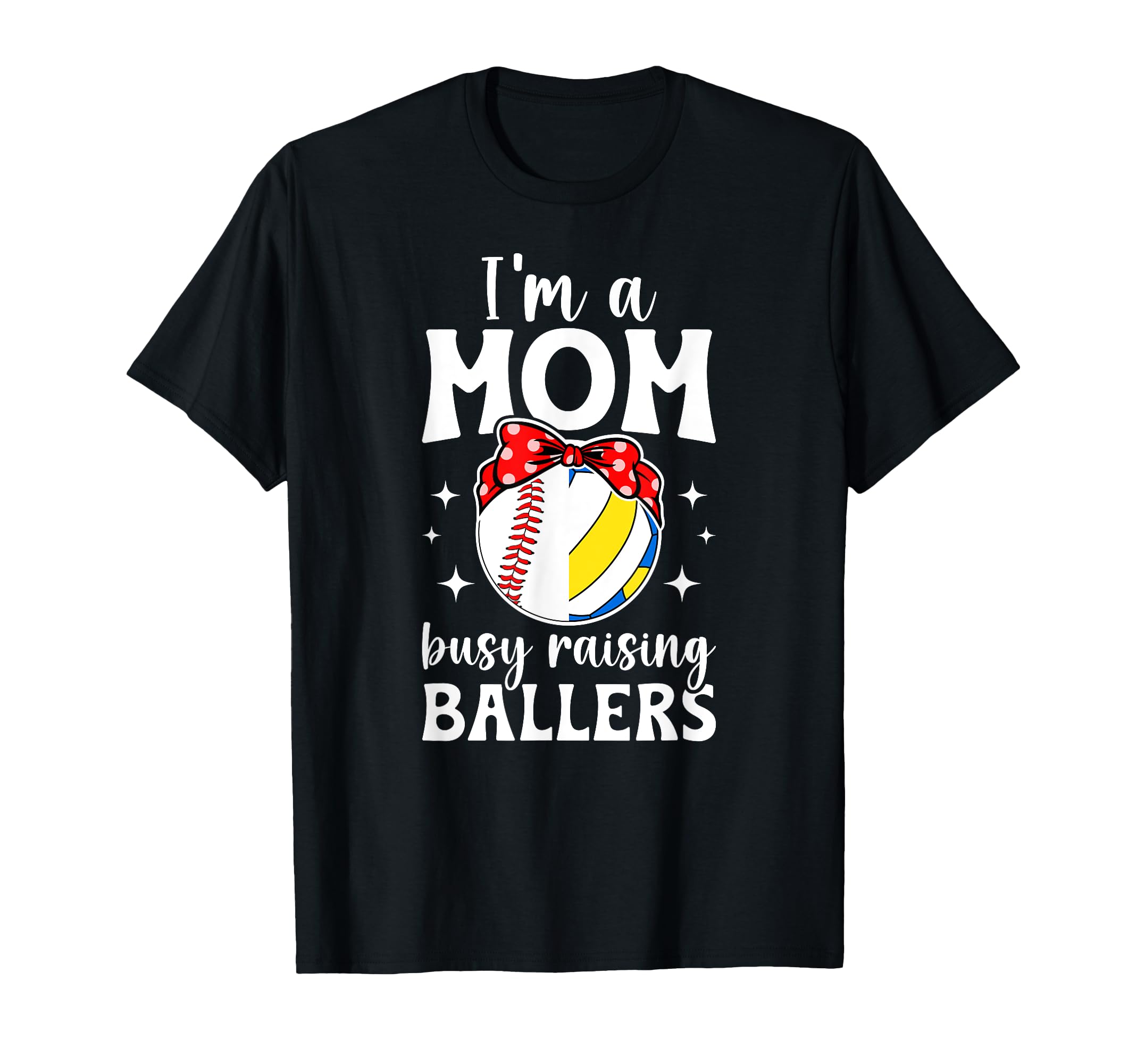 Im Mom Busy Raising Ballers Baseball T-Shirt - Minimalist Print Unisex - T-Shirt, Sweatshirt, Hoodie