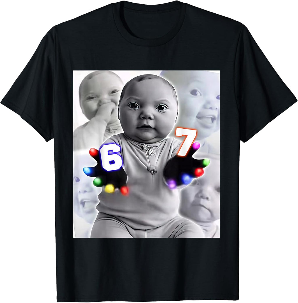 Gloving Niche Baby 67 Six Seven Hand Funny Ai Meme - Adult & Kids T-Shirts, Sweatshirts & Hoodies apparel design preview 1