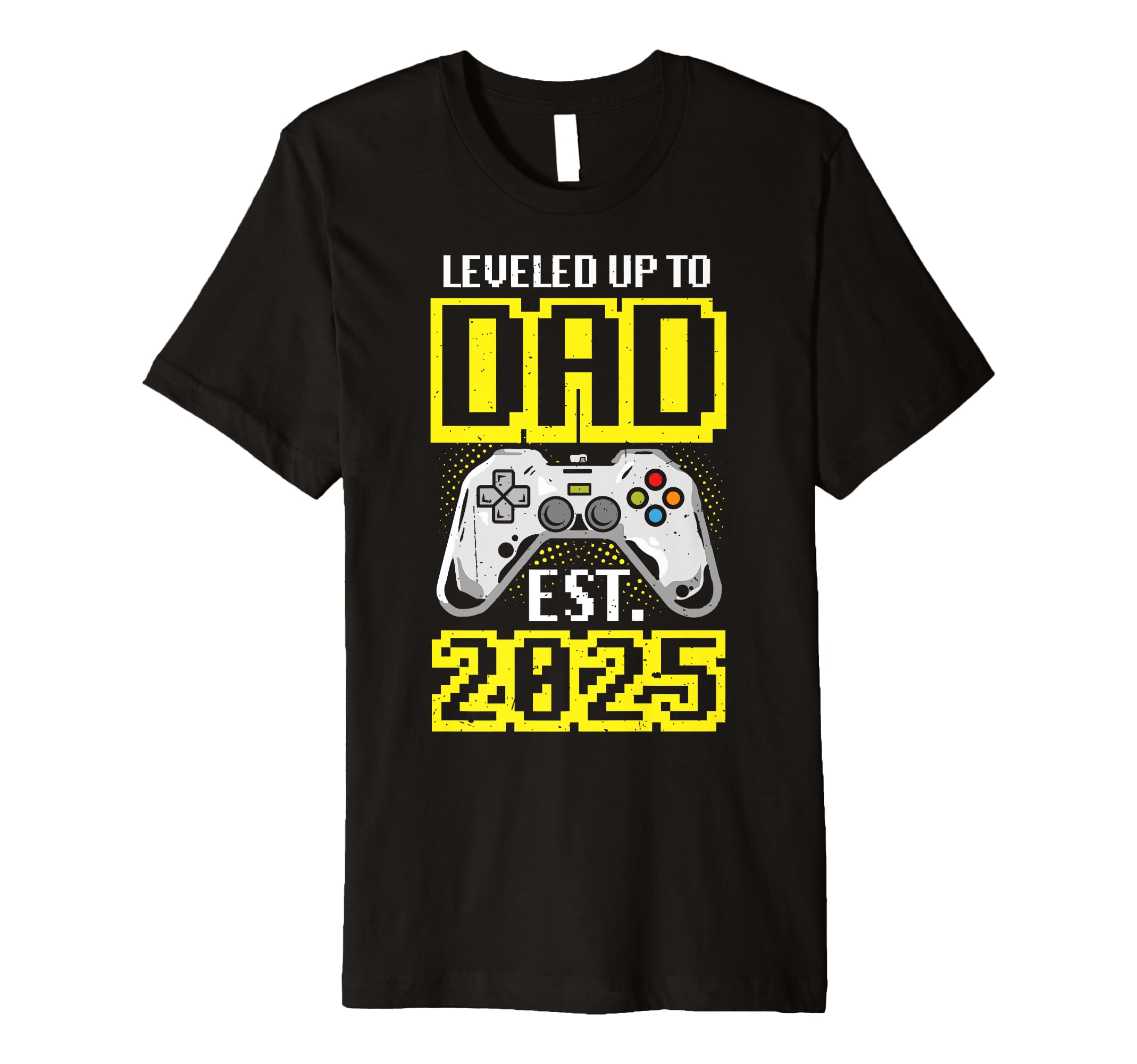 Mens Leveled Up To Dad Est 2025 Gamer T-Shirt - Unique Graphic for Adults - T-Shirt, Sweatshirt, Hoodie