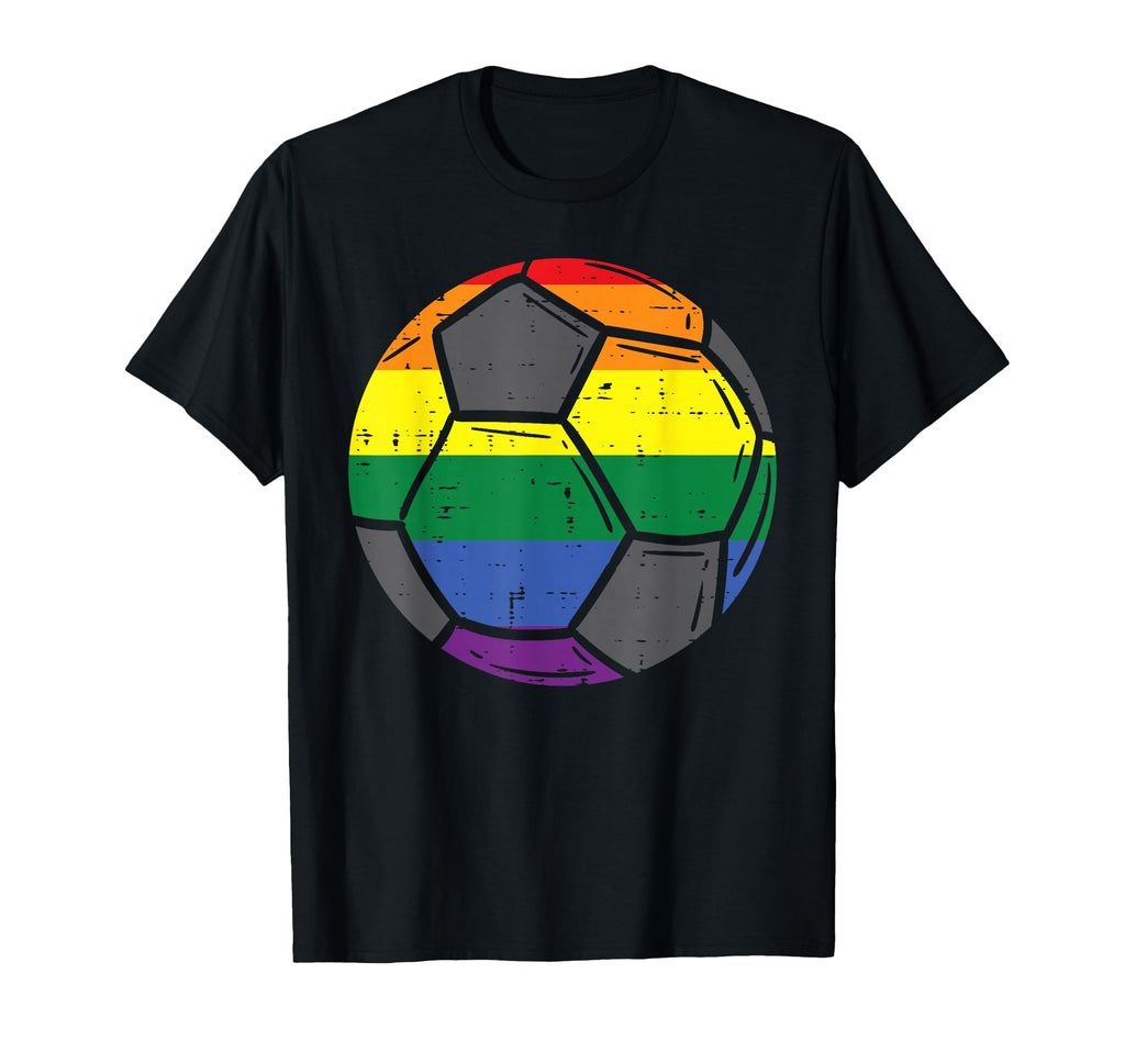 Rainbow Flag Soccer Gay Pride Month T-Shirt - Graphic Print for Adults - T-Shirt, Sweatshirt, Hoodie