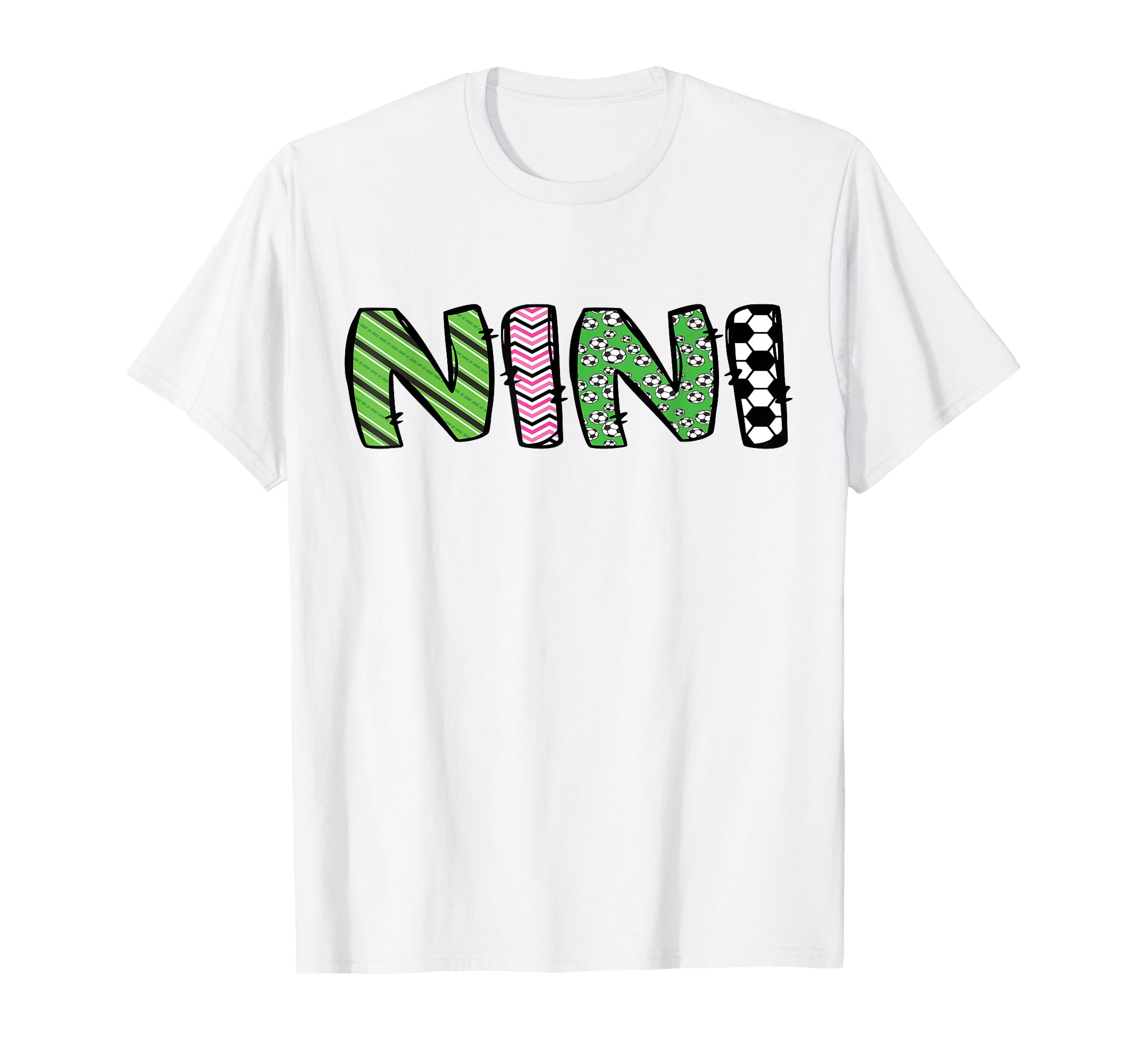 Soccer Nini Funny Soccer Birthday Family T-Shirt - Trendy Graphic Unisex - T-Shirt, Sweatshirt, Hoodie