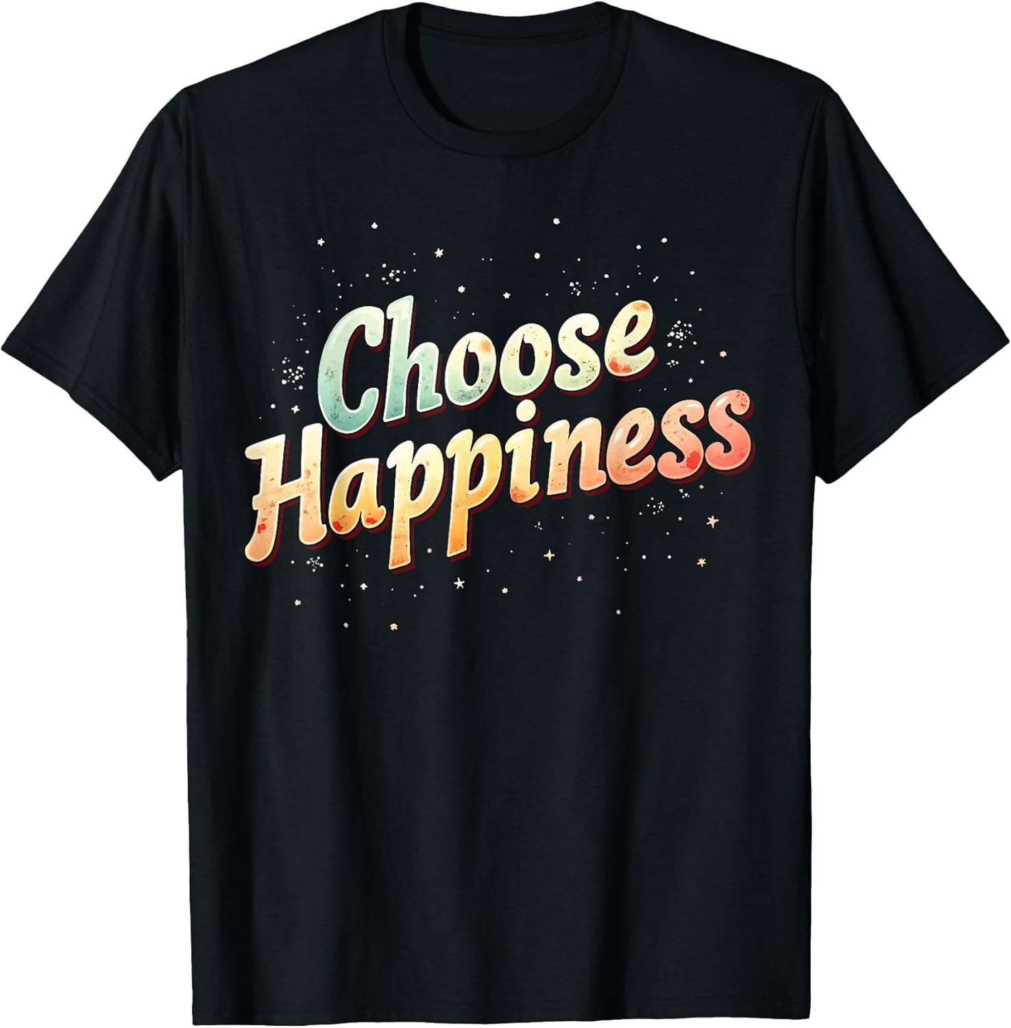 Choose Happiness Vintage Motivational Inspirational - Adult & Kids T-Shirts, Sweatshirts & Hoodies apparel design preview 1