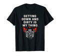 Getting Down And Dirty Dad Jokes Mechanic T-Shirt - Graphic Print Unisex - T-Shirt, Sweatshirt, Hoodie