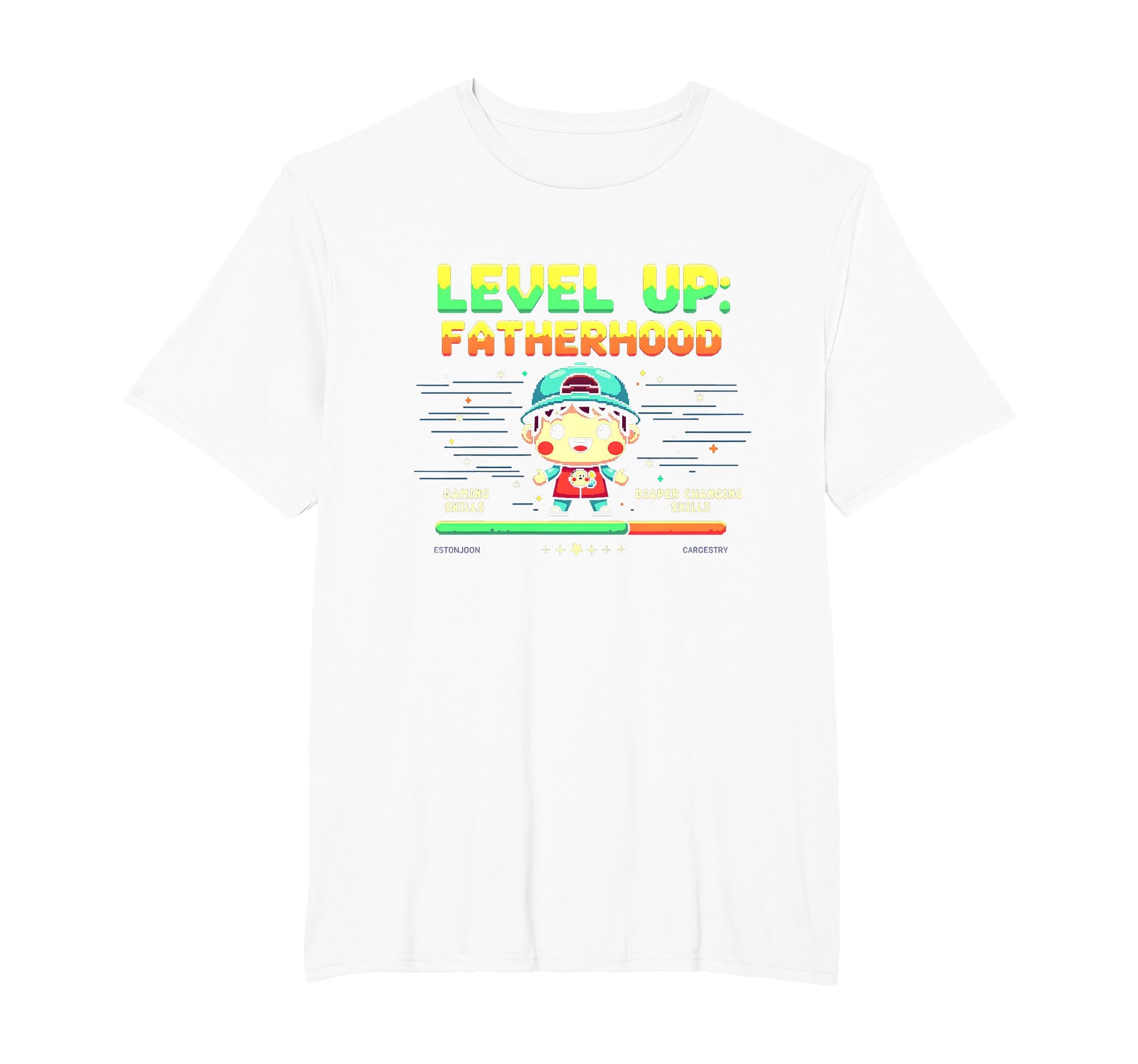 Level Up Fatherhood Dad To Be Gamer T-Shirt - Fun Novelty Design Unisex - T-Shirt, Sweatshirt, Hoodie