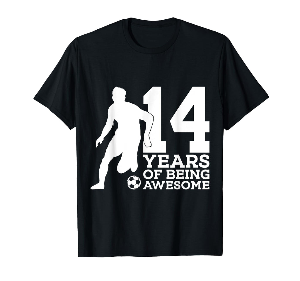 14 Years Being Awesome Soccer 14Th T-Shirt - Custom Art Print Unisex - T-Shirt, Sweatshirt, Hoodie