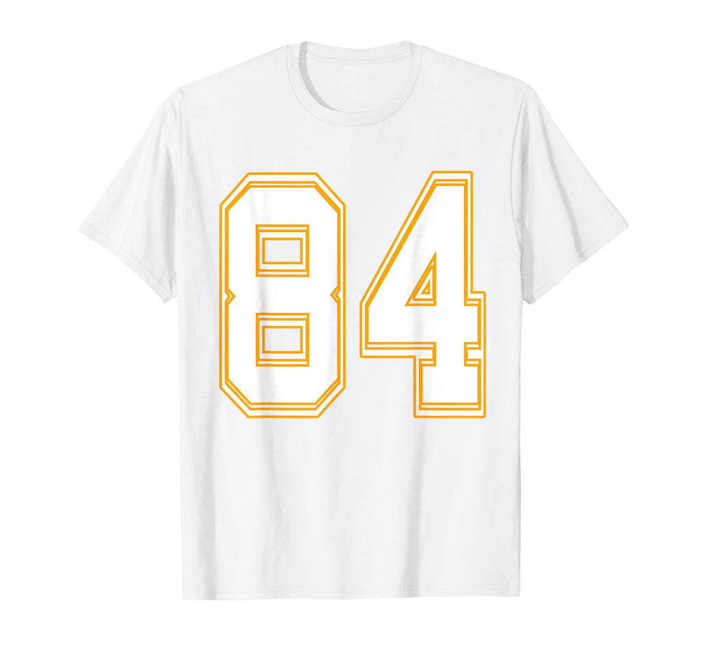 Number 84 Red Yellow White Football T-Shirt - Casual Everyday Wear Unisex - T-Shirt, Sweatshirt, Hoodie