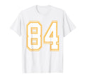 Number 84 Red Yellow White Football T-Shirt - Casual Everyday Wear Unisex - T-Shirt, Sweatshirt, Hoodie