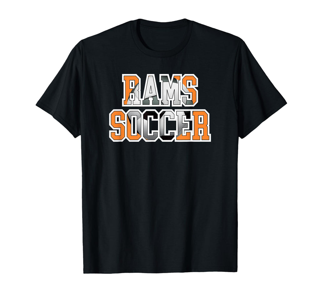 Rams Soccer Mom Game Day Mascot Orange T-Shirt - Fun Novelty Design Unisex - T-Shirt, Sweatshirt, Hoodie