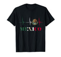 Heartbeat Ekg Pulse Mexico Emblem T-Shirt - Novelty Apparel for Adults - T-Shirt, Sweatshirt, Hoodie