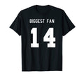 Number 14 Biggest Fan Sport Spirit T-Shirt - Streetwear Style for Adults - T-Shirt, Sweatshirt, Hoodie