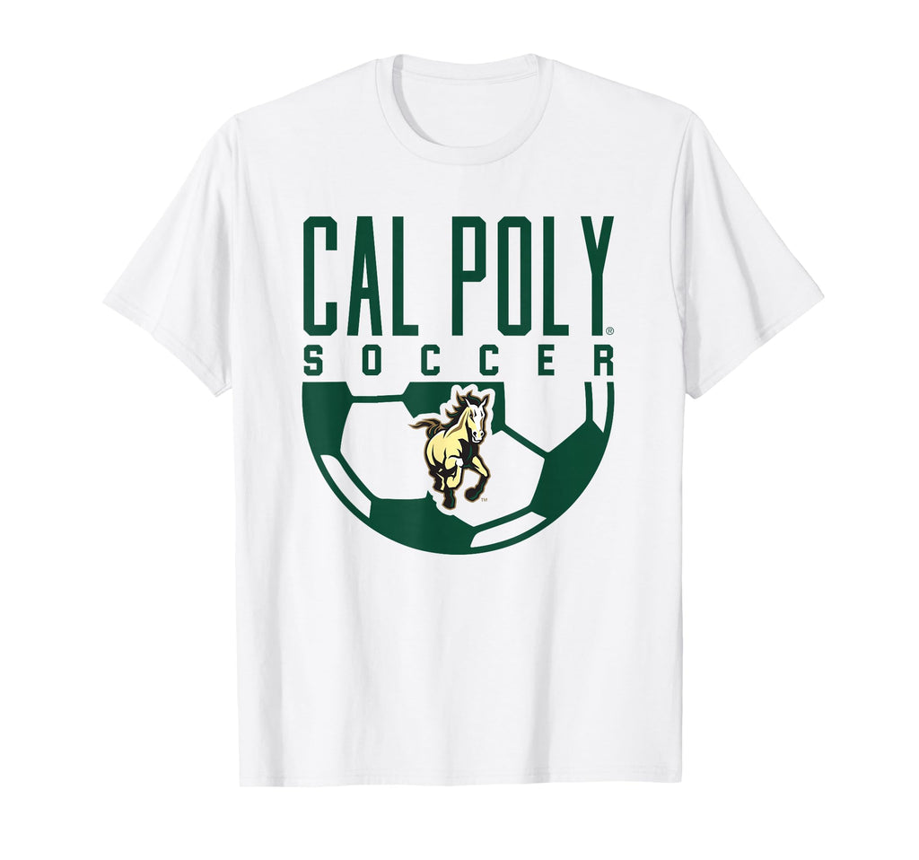 Cal Poly Mustangs Soccer Arch T-Shirt - Graphic Print Unisex - T-Shirt, Sweatshirt, Hoodie