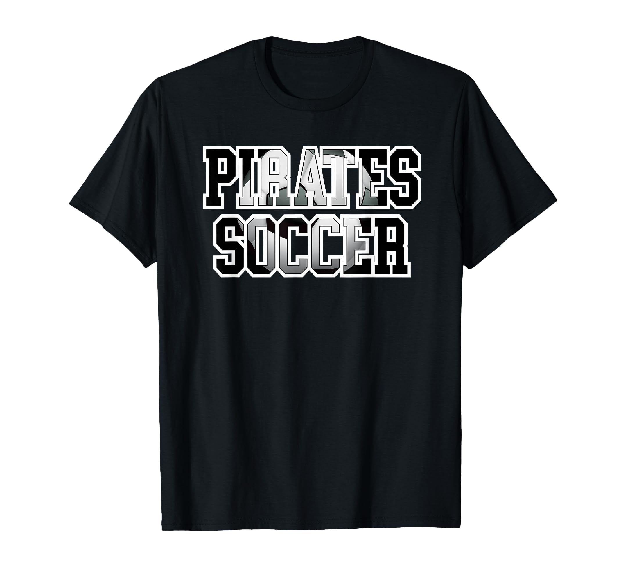 Pirates Soccer Ball School Spirit T-Shirt - Fun Novelty Design for Adults - T-Shirt, Sweatshirt, Hoodie