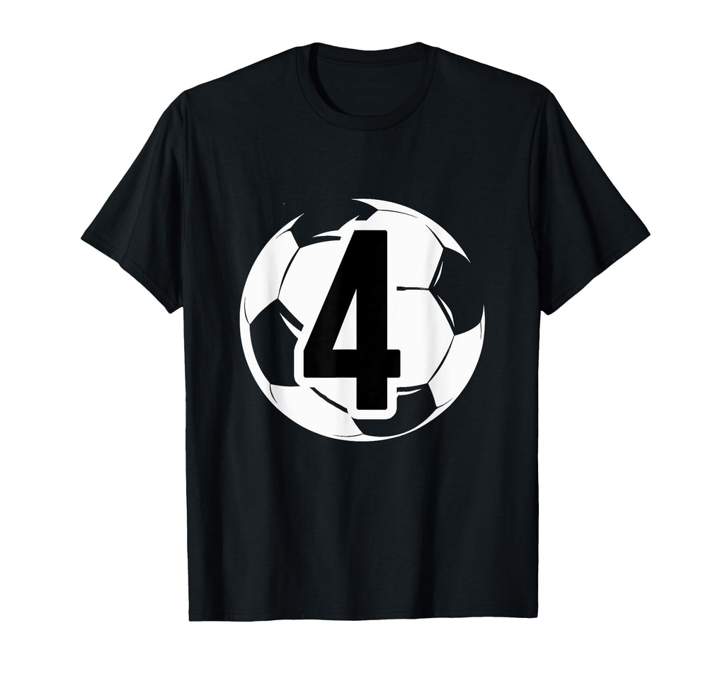 4 Soccer Birthday Gift Soccer Fan Sports T-Shirt - Trendy Graphic Unisex - T-Shirt, Sweatshirt, Hoodie