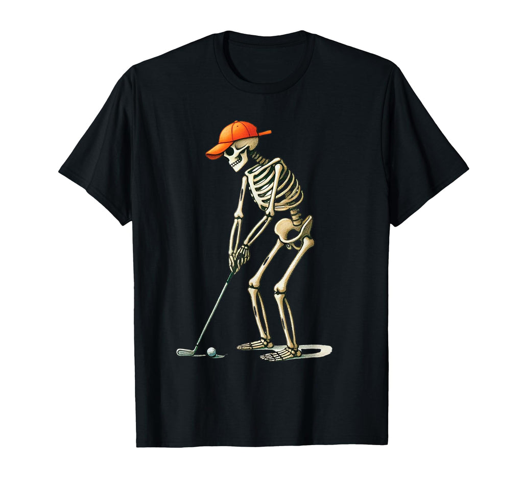 Skeleton Golf Halloween Golfer T-Shirt - Casual Everyday Wear for Adults - T-Shirt, Sweatshirt, Hoodie