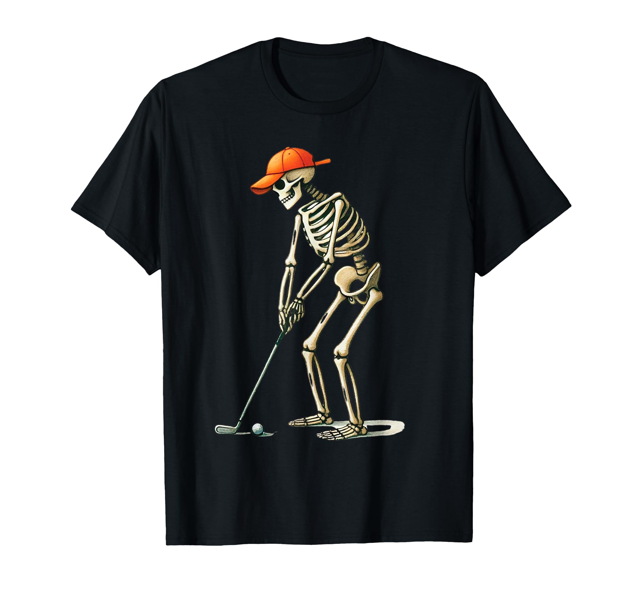 Skeleton Golf Halloween Golfer T-Shirt - Casual Everyday Wear for Adults - T-Shirt, Sweatshirt, Hoodie