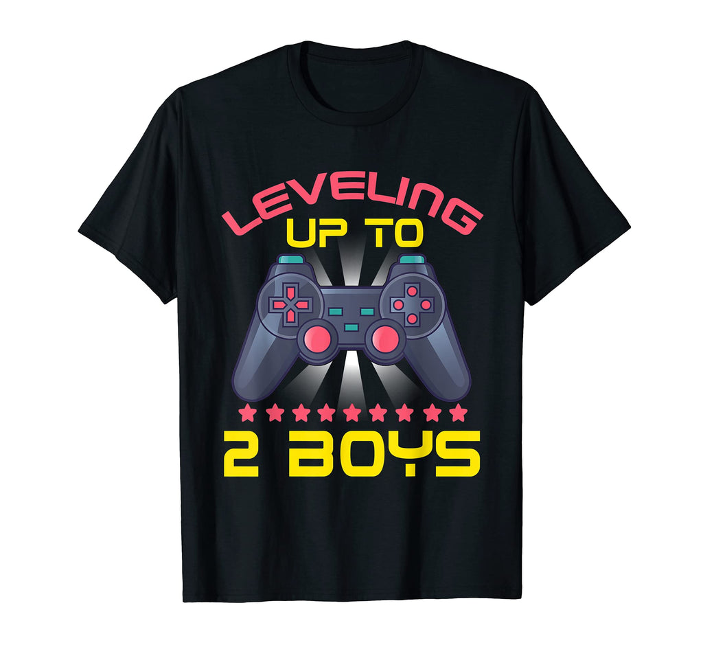 I Leveled Up To 2 Funny Mom Dad Gamer T-Shirt - Fun Novelty Design Unisex - T-Shirt, Sweatshirt, Hoodie