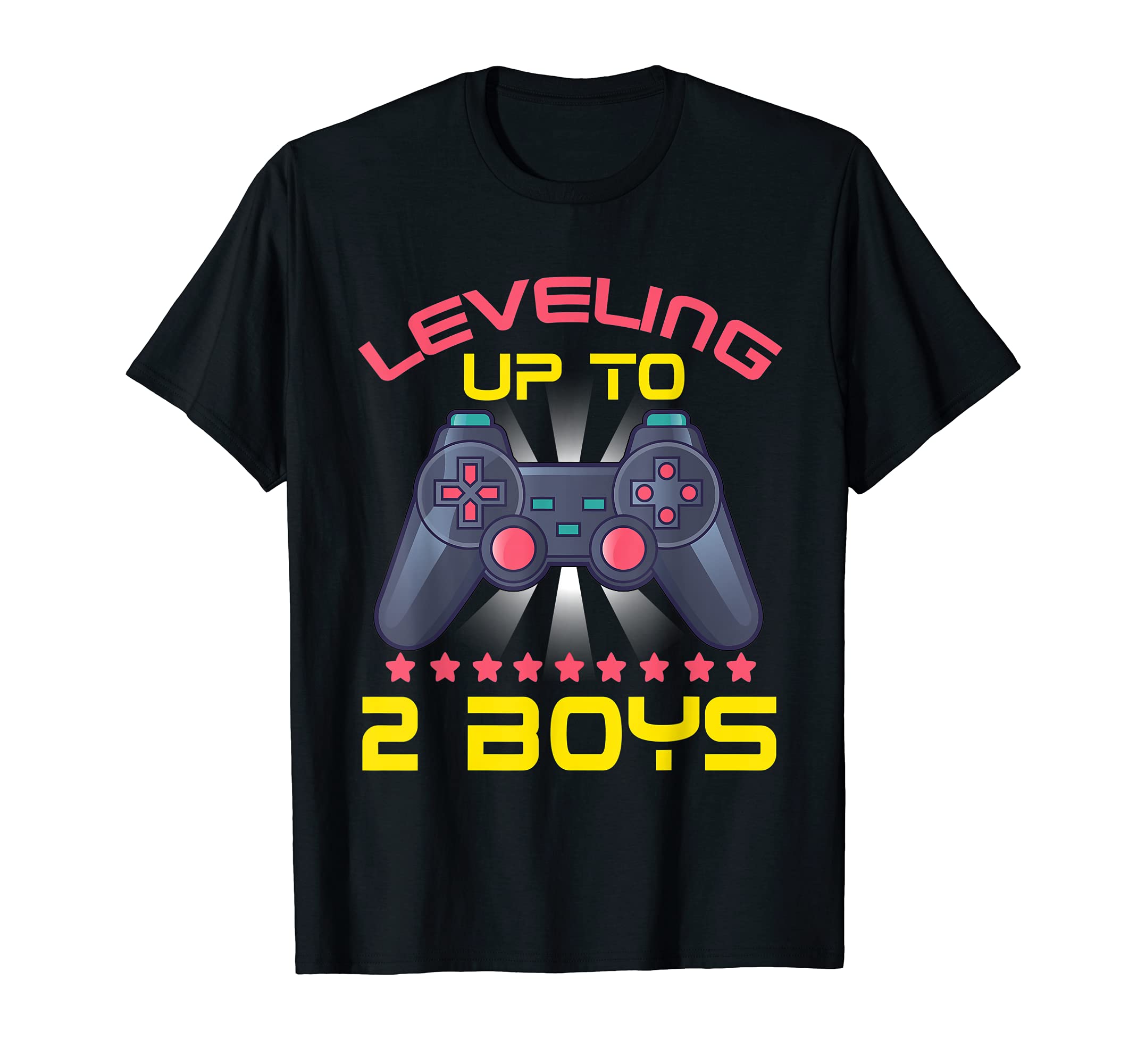 I Leveled Up To 2 Funny Mom Dad Gamer T-Shirt - Fun Novelty Design Unisex - T-Shirt, Sweatshirt, Hoodie