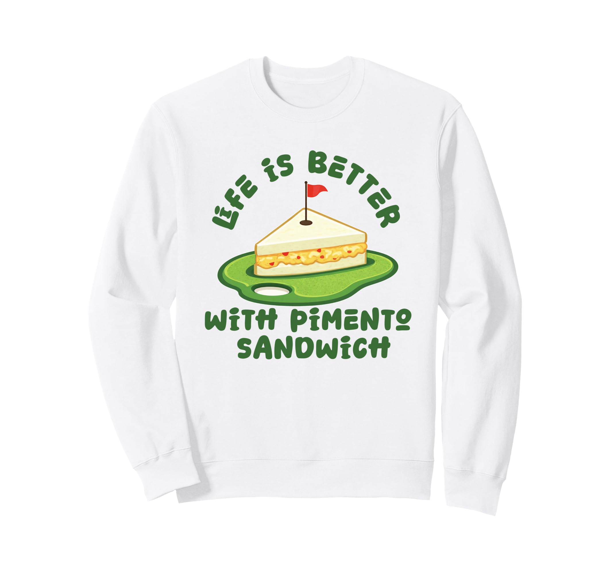 Pimento Cheese Sandwich Golf Dad Sweatshirt - Trendy Graphic for Adults - T-Shirt, Sweatshirt, Hoodie