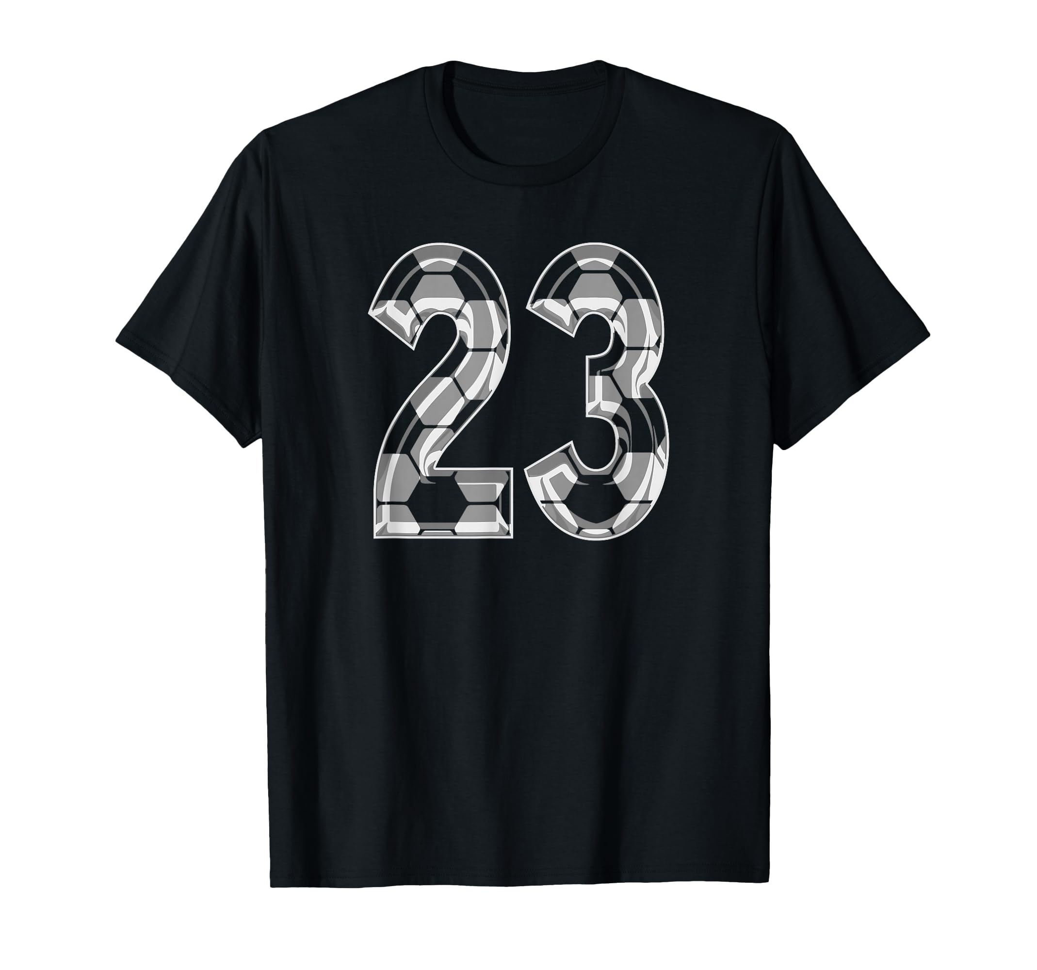 Soccer Pattern Number 23 Jersey T-Shirt - Fun Novelty Design Men Women - T-Shirt, Sweatshirt, Hoodie